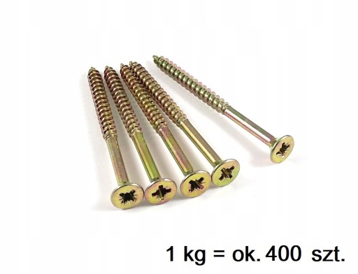 Skrutky do dreva z tvrdeného zlata 4x45 mm 1 kg