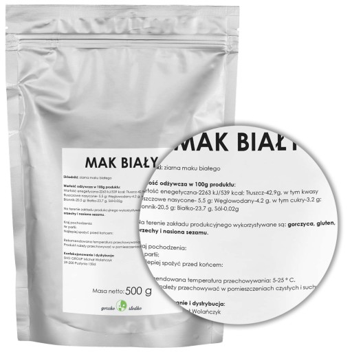 MAK MAK prírodný biely 500g