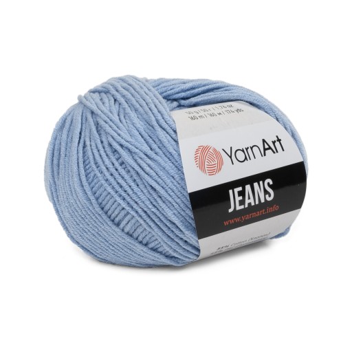 50 g priadze, 55 % bavlna 45 % akryl, YarnArt Jeans modrá 15