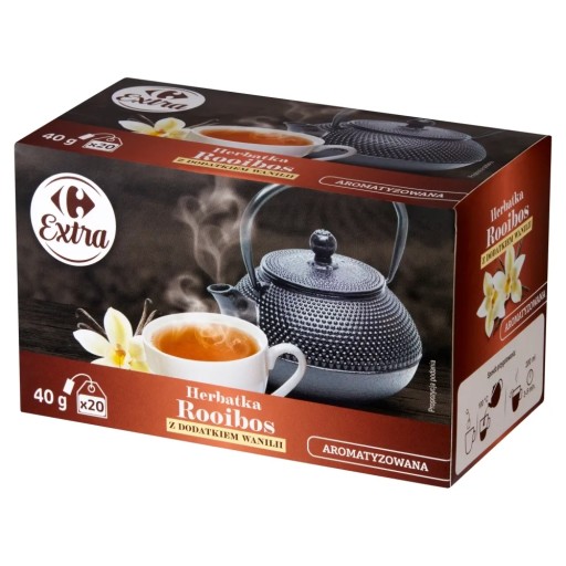 Carrefour Extra Rooibos Čaj vanilka 40 g