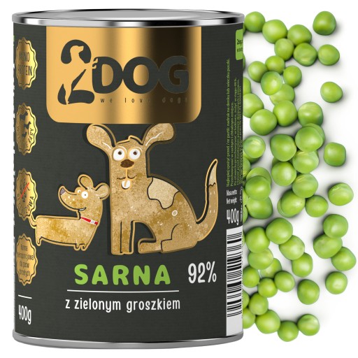 SARNA vlhké krmivo pre psov s hráškom 400g MONOPROTEIN HYPOALERGENIC