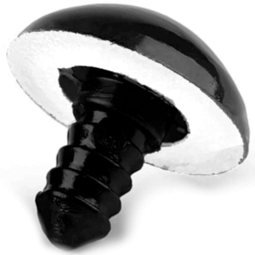 OČI bezpečný DIY biely VEĽKÝ maskot 30 mm