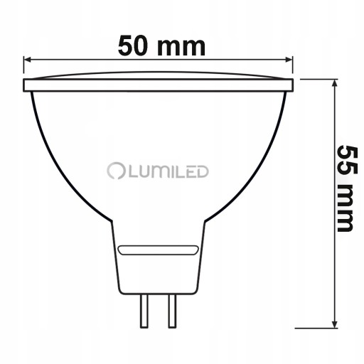 LED žiarovka GU5.3 MR16 8W = 80W 720lm 6500K Studená 120° 12V LUMILED