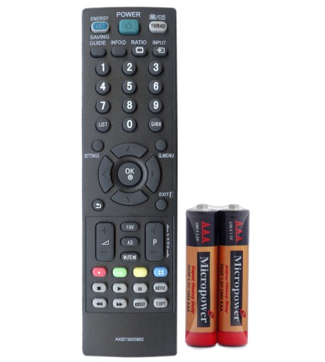 UNIVERZÁLNY OVLÁDAČ TV LG AKB73655802 + BATÉRIE
