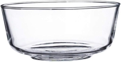 Sklenená šalátová misa na ovocné šaláty, 650 ml, okrúhla, priehľadná