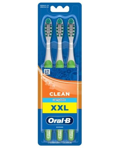 ORAL-B COMPLETE CLEAN XXL STREDNÁ STREDNÁ ZUBNÁ KEFKA 3 KS MIX