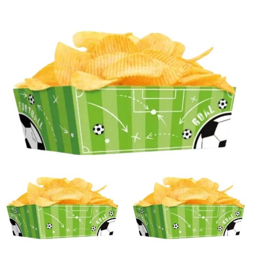 Boxy na sladkosti, maškrty, chipsy, podnosy, narodeninové, futbalové, 3 kusy