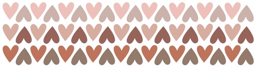 Nálepky na stenu HEARTS. Sada 54 ks