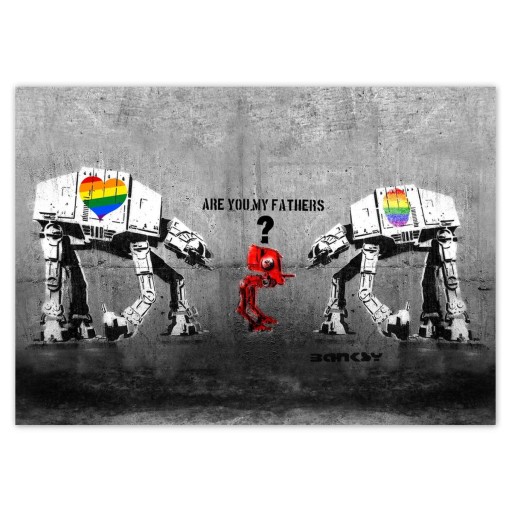 Samolepky A5 LEVEL Ste moji otcovia Banksy