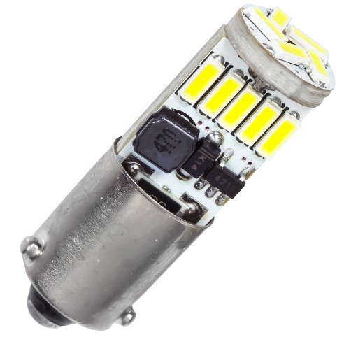 BAY9S H21W LED žiarovka 15 SMD 4014 Canbus jednovláknová studená biela