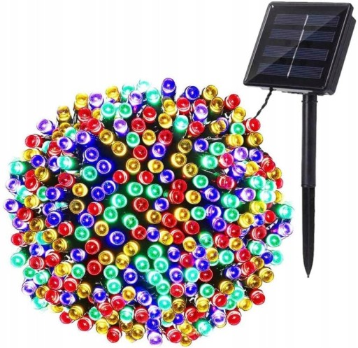 Solárne LAMPY Vonkajšia dekoratívna záhrada 5 METROV 50 LED Balkón