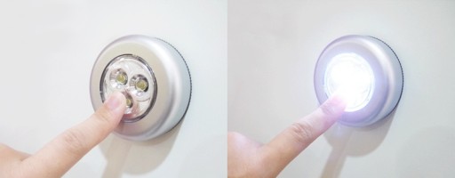 3x LED SAMOLEPIACA DOTYKOVÁ LAMPA NA BATÉRIU