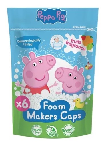 Peppa Pig Peny do kúpeľa 6×16g 96g