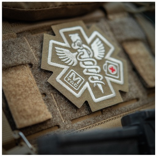 NÁŠIVA ZNAKU STAR OF LIFE CADEUCE VÝŠIVKA M-TAC COYOTE