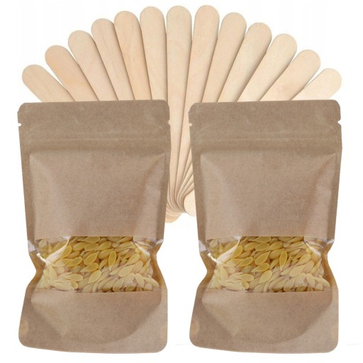 Sada 2x tvrdého depilačného vosku v granulách ItalWax NATURAL + SPATULA