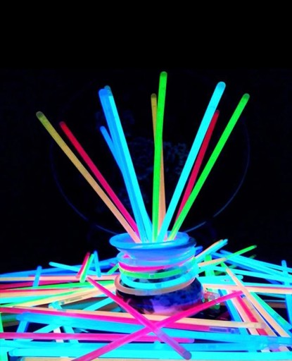 fluorescenčné náramky, LED tyčinky, náramky, chemické svetlo