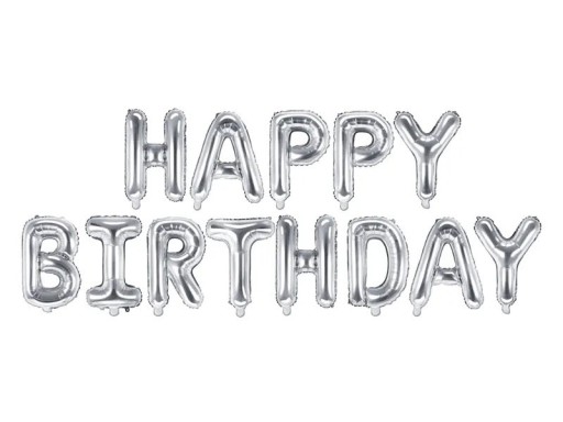 Fóliová balónová narodeninová dekorácia Happy Birthday