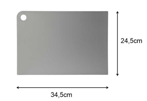 PRÉMIOVÁ FLEXI DOSKA NA KRAJENIE OVOCIE 34,5x24,5 ŠEDÁ