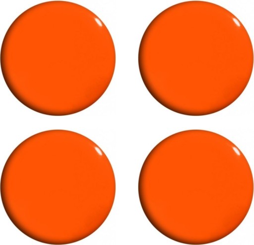 Okrúhle kancelárske magnety - ORANŽOVÉ 40mm, 4 kusy