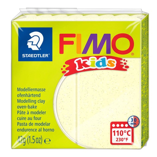 Fimo Kids termosetová hmota - perleťovo žltá