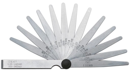 Škáromer 20 meracích nožov 0,05-1,0mm FORMÁT