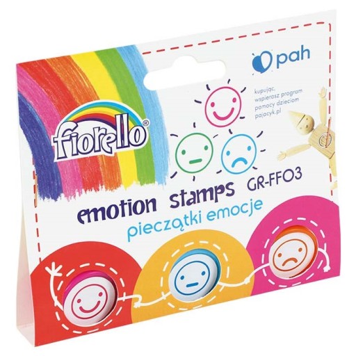 Pečiatky Pečiatky pre deti, smajlíky Fiorello, 3 ks