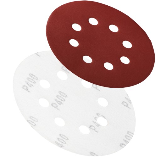 10x brúsny kotúč na suchý zips 125 mm P400 otvory kotúče kotúče brúsny kotúč