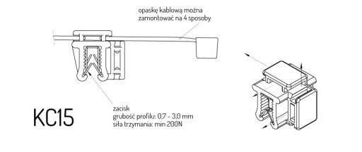 Klip na hranu číslo 15 KC15 10 ks.