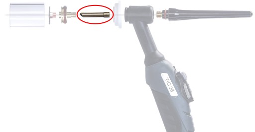 Objímka TIG QUARTZ 26LD pre SR 17/18/26 1,0mm