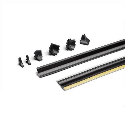 Vnútorný roh pre lištu pracovnej dosky COMPACT LINE BLACK