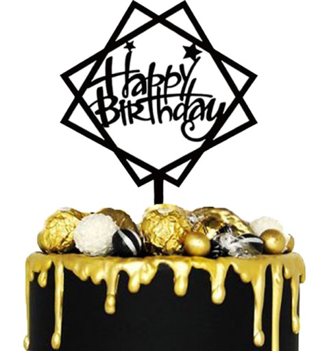 Narodeninová sviečka číslo 40 ČIERNA zlatá štyridsiatka OZDOBA NA TORTU
