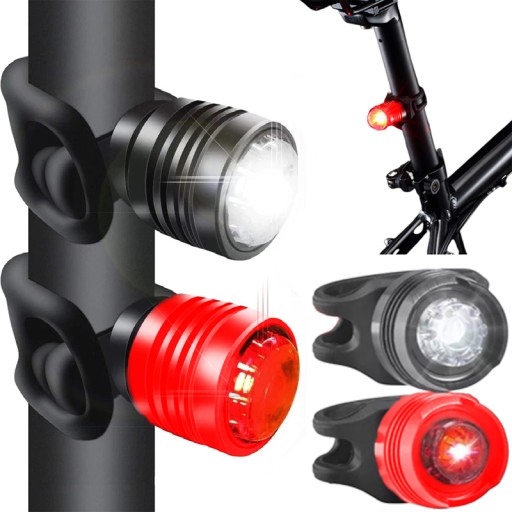 BIKE SVETLÁ LED CYKLISTICKÁ LAMPA PREDNÁ ZADNÁ 2KS