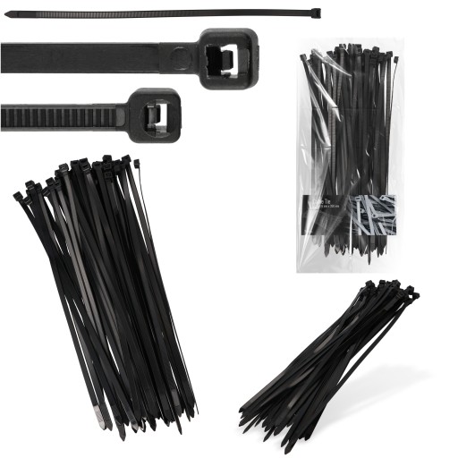 50x sťahovacie pásky Káblové pásky Zipsy 7,6 x 350 mm Silné UV sťahovacie pásky