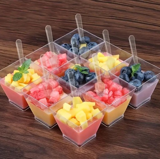 SPACE poháre 1 nádoba na občerstvenie FINGERFOOD dezerty 90ml 24 ks