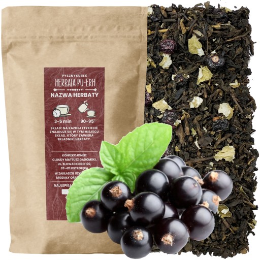 Červený čaj Pu-Erh BLACK CURRENT 50G SLIM