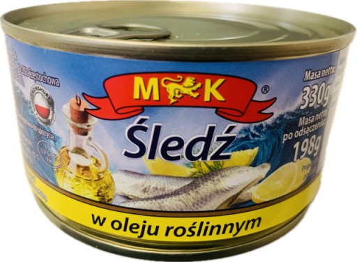 SLEĎ V RASTLINNOM OLEJI 330 G MK