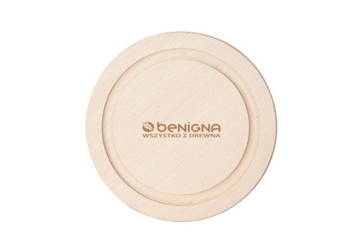 Doska na krájanie pr. 20 cm bukové drevo s vyrytým logom