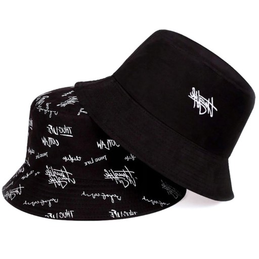 BUCKET HAT obojstranná čiapka s nápisom