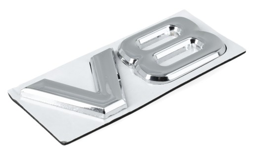 Samolepiaci emblém AUDI V8 odznak 7,8x3,1 cm Strieborná