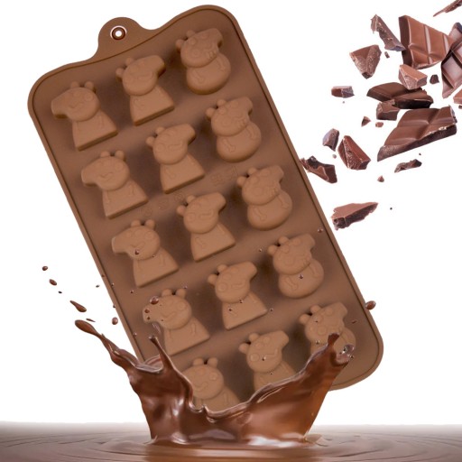 SILIKÓNOVÁ FORMA NA ČOKOLÁDY, ŽELÉ, CUKRÍKY, VOSK, PRALINY, PEPPA PRASIATKO