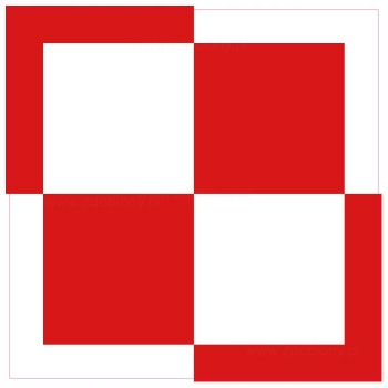 Šachovnicová nálepka na auto - reflexná