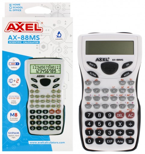 STOLOVÁ VEDECKÁ KALKULAČKA AXEL AX-88MS, 12-CIFER.