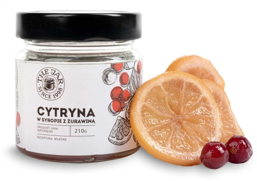 Citróny v sirupe s brusnicami 210g THE JAR