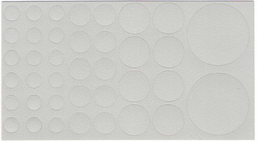 Samolepiaca čiapočka šedá MIX veľkosti 10mm 14mm 20mm 40mm 1ks