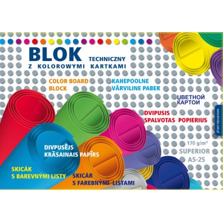Špičkový farebný technický blok A5-25