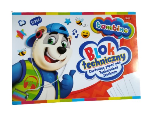 Biela technická podložka Bambino A3, 10 listov