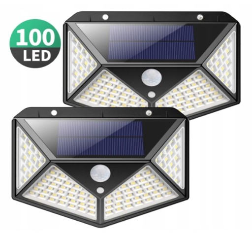 LED SOLAR LAMPA S POHYBOVÝM A SÚMRAKOVÝM SNÍMAČOM 100LED SOLÁRNY HALOGÉN