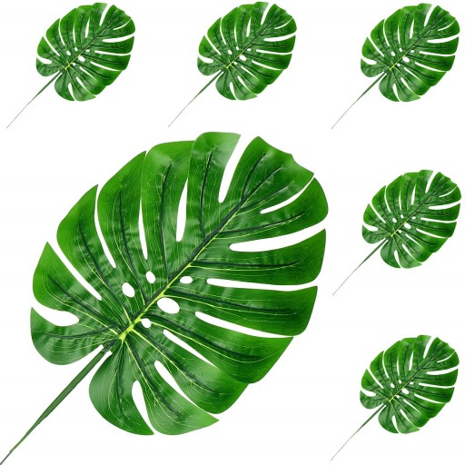 UMELÉ LISTY VEĽKÉ 6KS. XXL DEKORATÍVNE KRÉMOVÉ DEKORATÍVNE KVETY