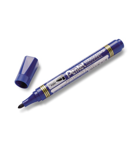 Modrý permanentný popisovač s okrúhlym hrotom N850 Pentel