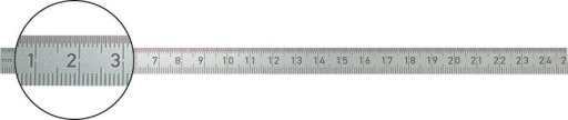 Formát pravítka DRS-cz72H 500 x 18 mm